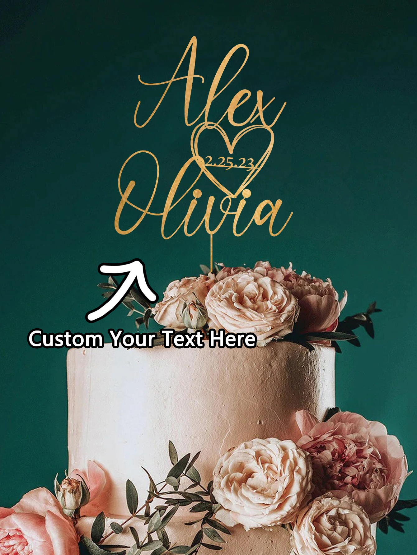 Laser Engraving Software - Custom Cake Topper - 1PC Personalized
