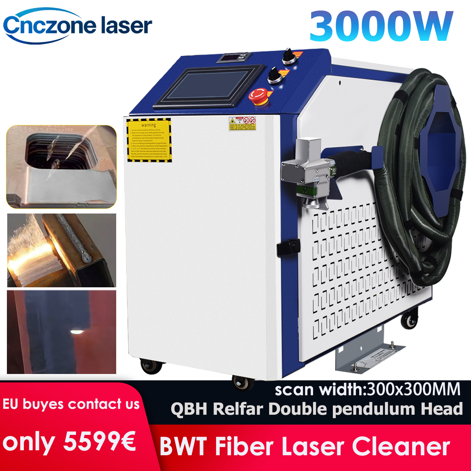 Industrial Laser Rust Remover - 3000W Laser Cleaning Machine Fiber Laser