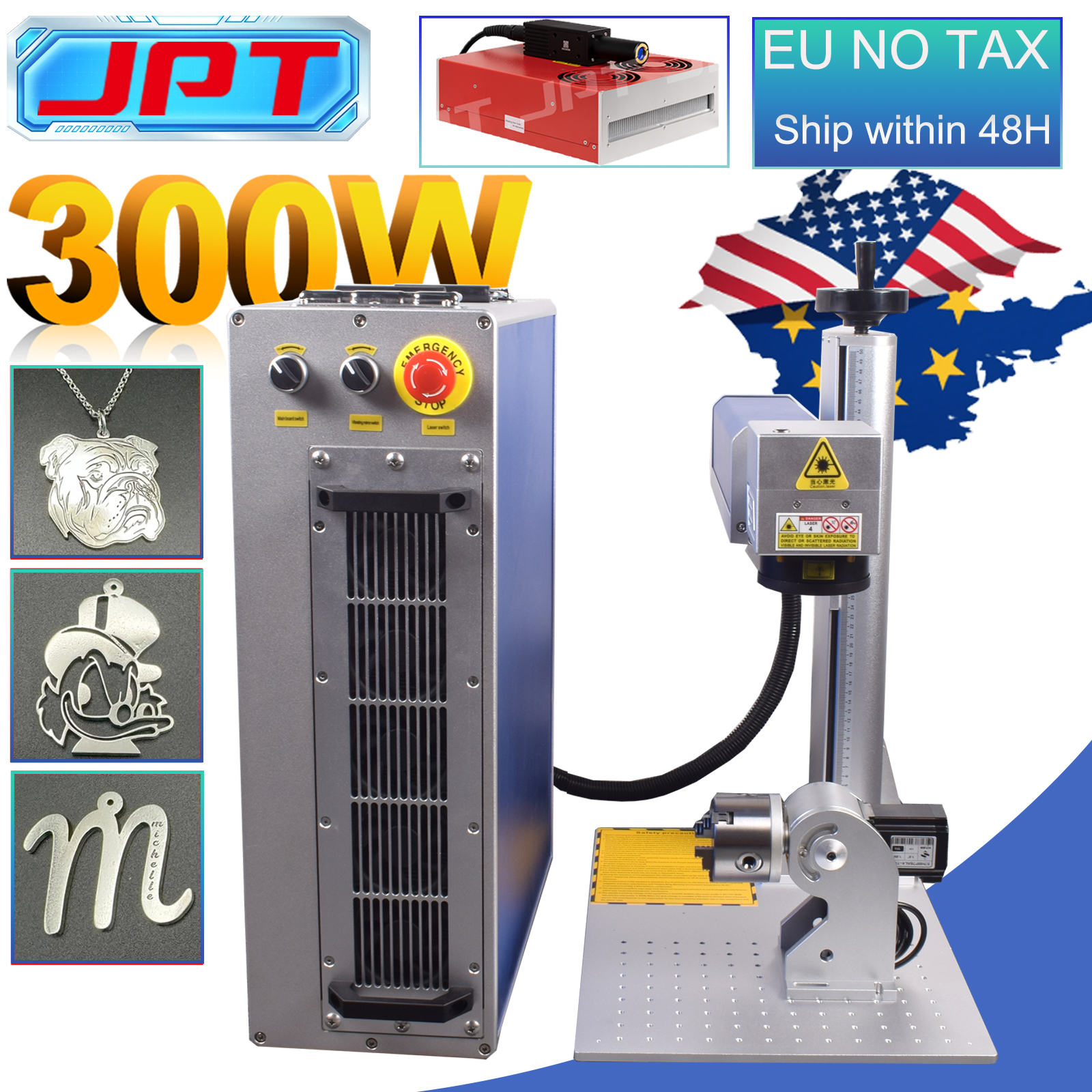 300W Fiber Laser Marking Machi – обзор и цена Industrial Laser Engraving Machine For Metal
