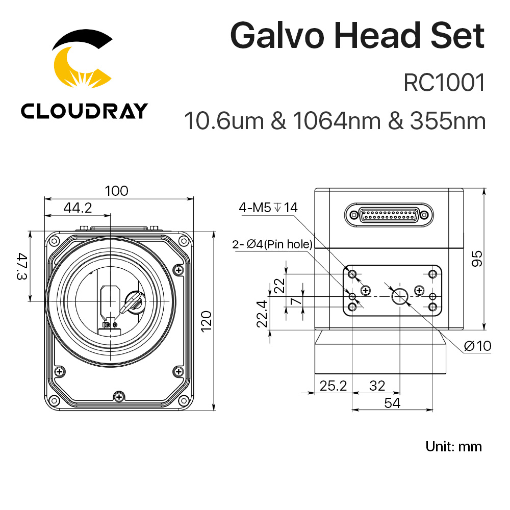 Cloudray RC1001 Fiber Laser Sc – обзор и цена Galvo Scan Head