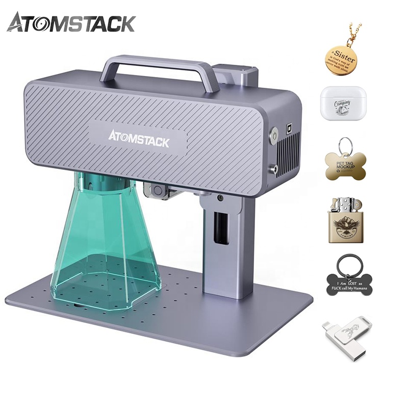 ATOMSTACK M4 Desktop Mini Hand – обзор и цена Industrial Laser Engraving Machine For Metal
