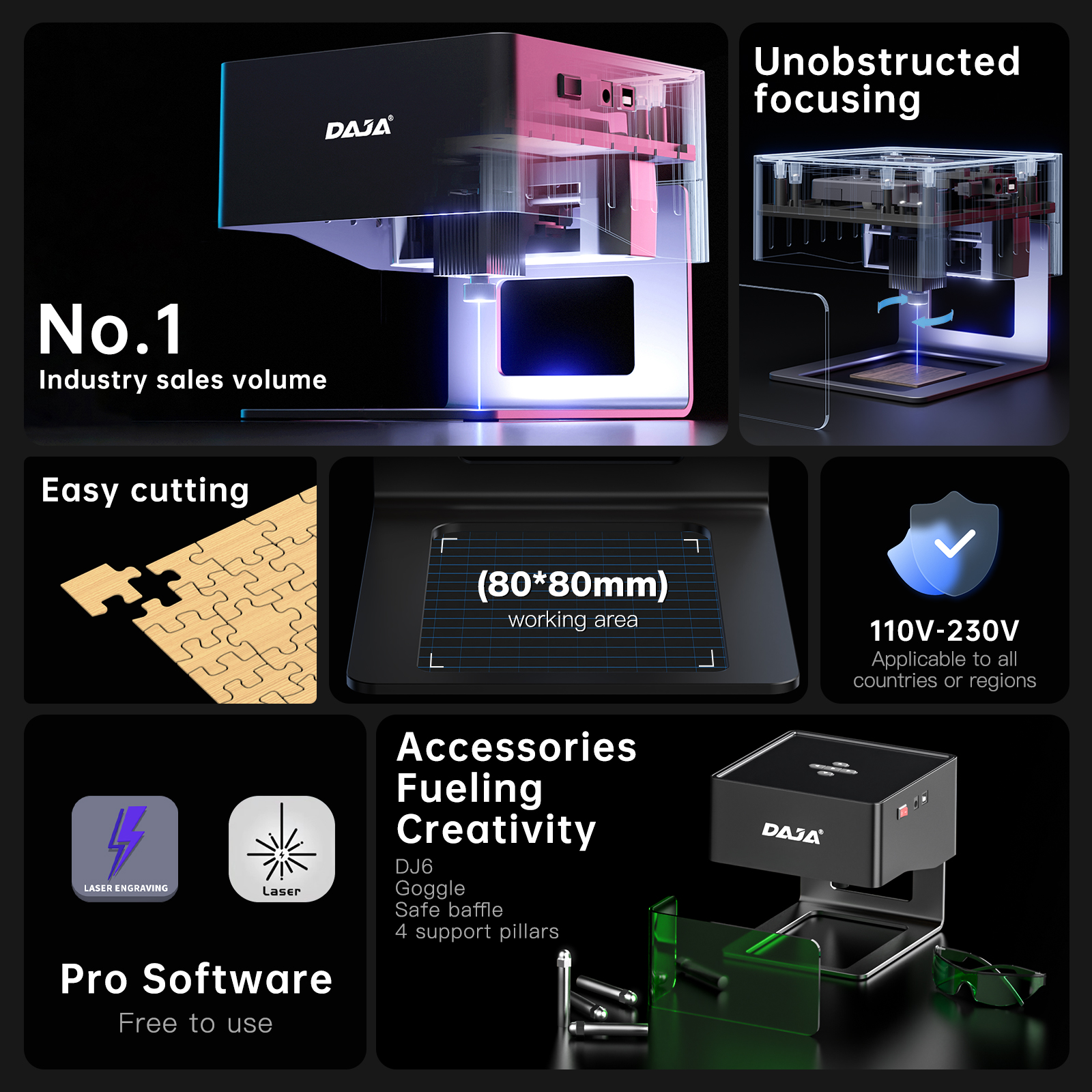 DAJA DJ6 Mini Portable Laser E – обзор и цена Laser Engraving Software